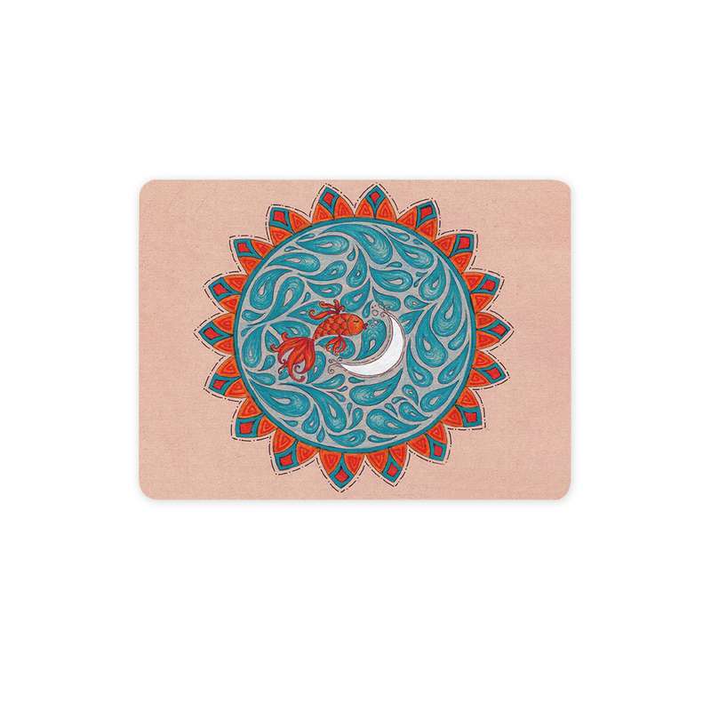 ماوس پد ترمه طراحان ایده مدل ماه و ماهی کد trm157