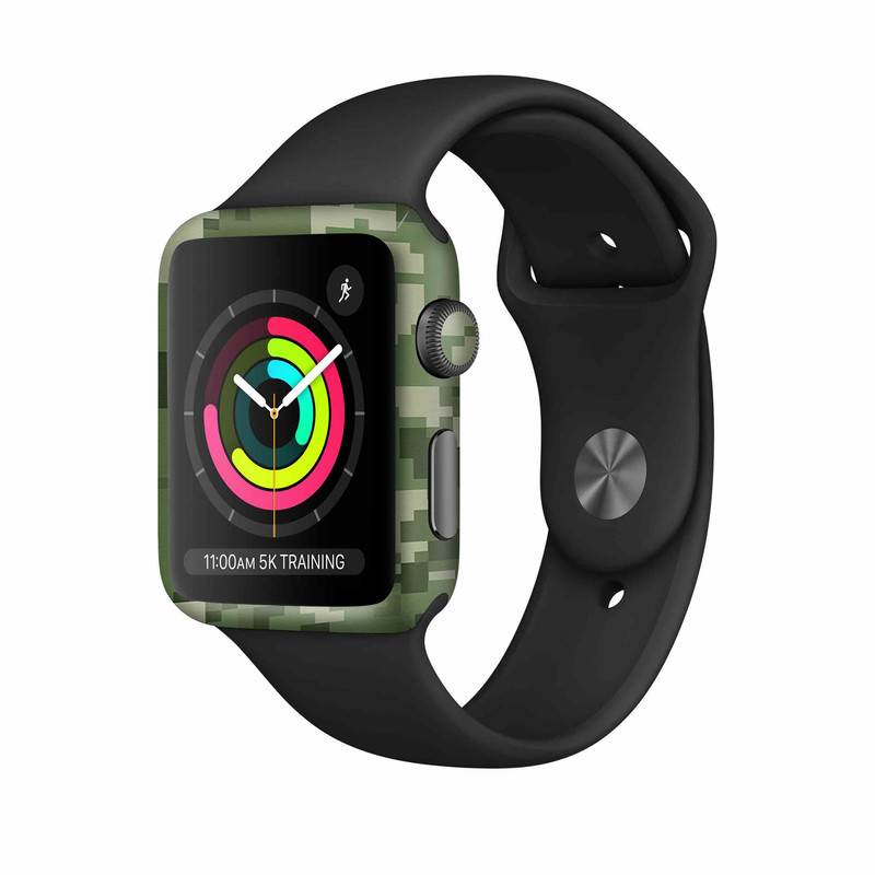 برچسب ماهوت طرح Army_Green_Pixel مناسب برای اپل واچ Watch 3 42mm