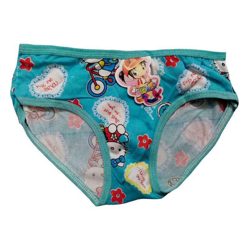 شورت دخترانه مدل هلو کیتی رنگ آبی 