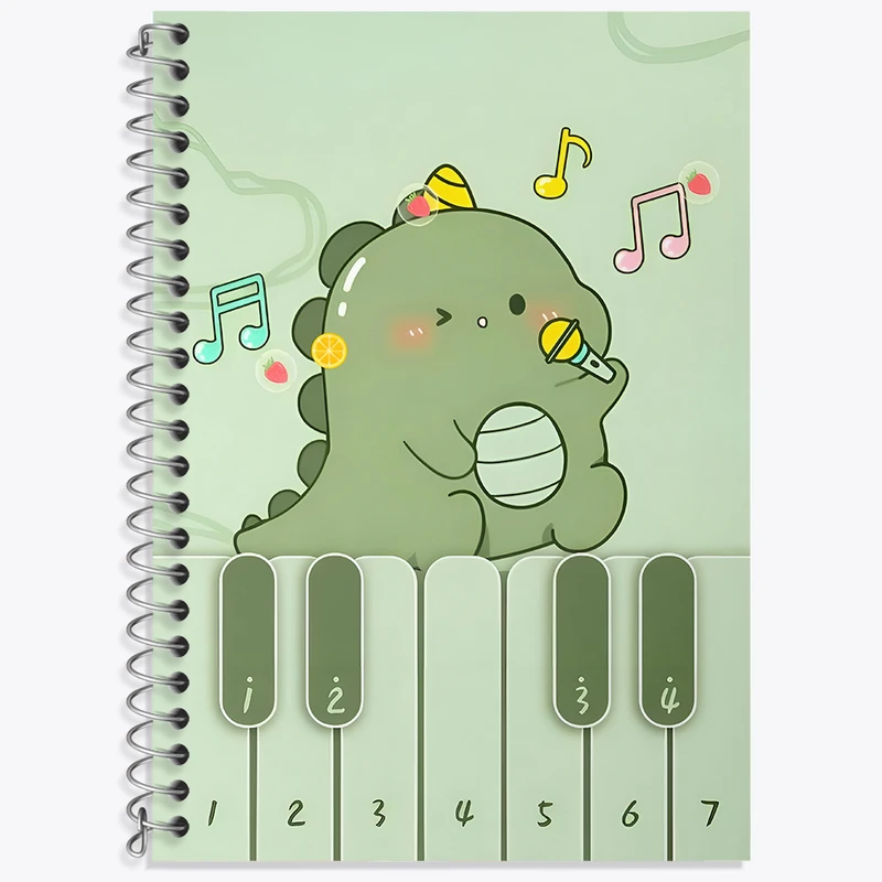 دفتر نت موسیقی 50 برگ خندالو طرح دایناسور کیوت کد N5152