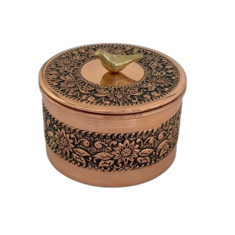 شکلات خوری قلمزنی مسی مدل گلبرگ