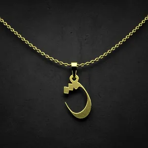 گردنبند طلا 18 عیار زنانه مدوپد مدل حرف ق کد I2-1-1708