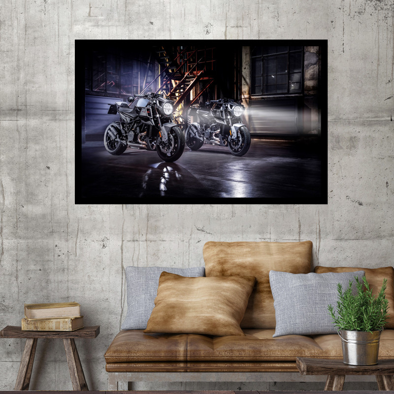 تابلو نوری بکلیت طرح موتور سیکلت BRABUS مدل B-MO2064