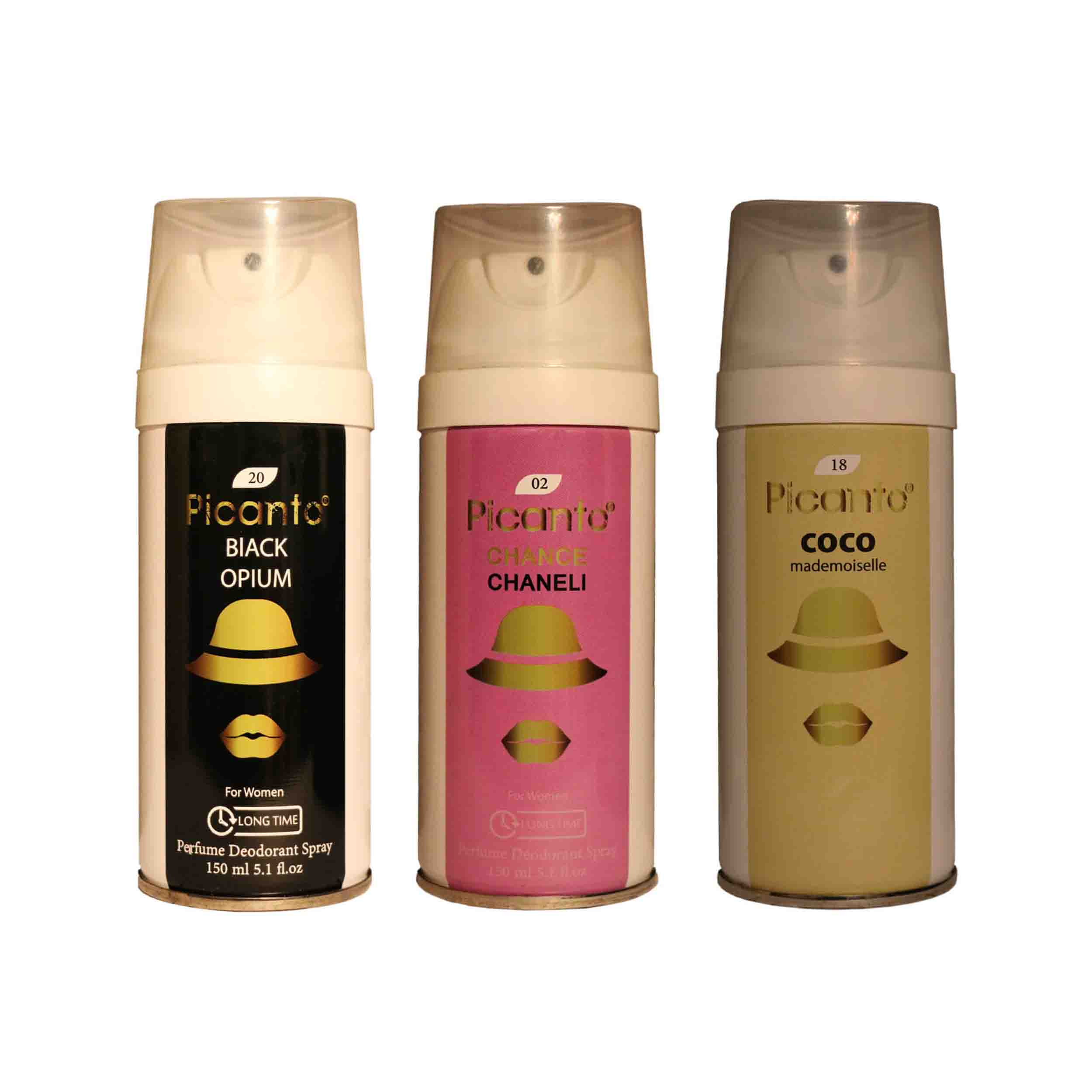 اسپری خوشبو کننده بدن زنانه پیکانتو مدل pw3 حجم 150 میلی لیتر مجموعه 3 عددی