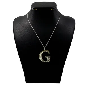 گردنبند نقره زنانه دلی جم طرح G  کد D 669