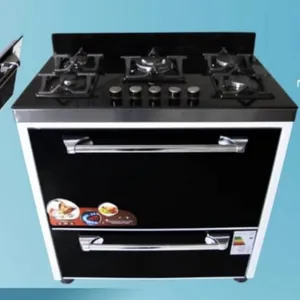 اجاق ۵ شعله صفحه شیشه ولوم بالایی ترموکوپل صادراتی برند اطلس 