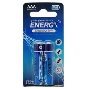 باتری نیم قلمی انرژیکس مدل سوپر هوی بسته 2 عددی