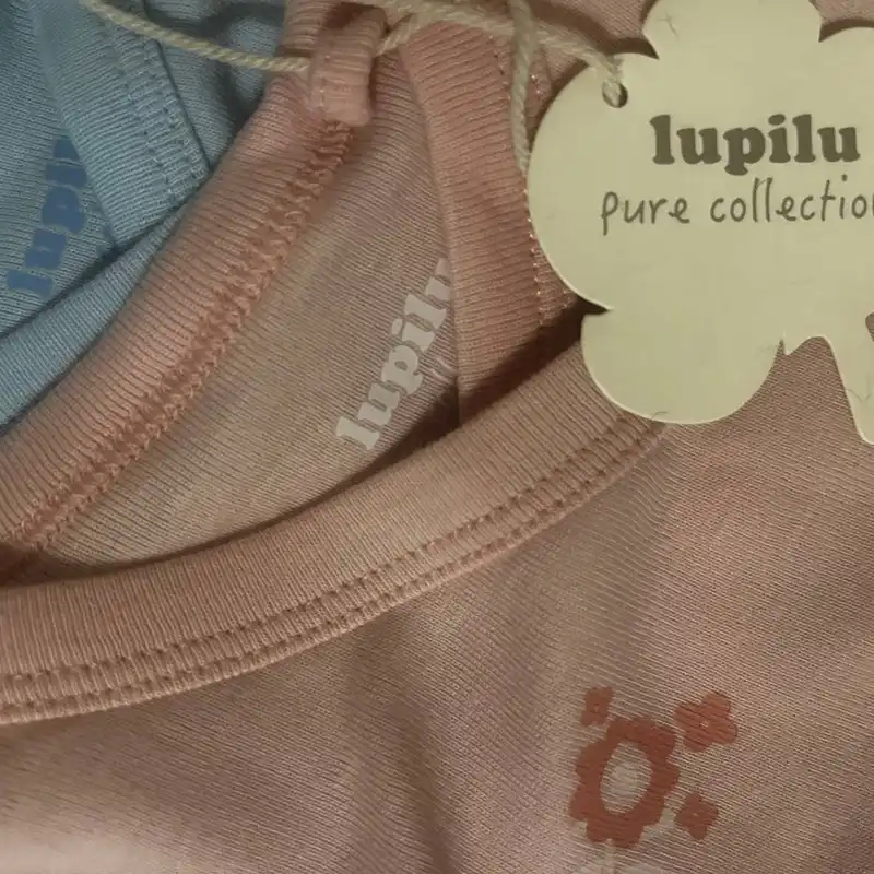 بادی آستین کوتاه نوزادی لوپیلو مدل گل دار کد 2023 مجموعه 2 عددی