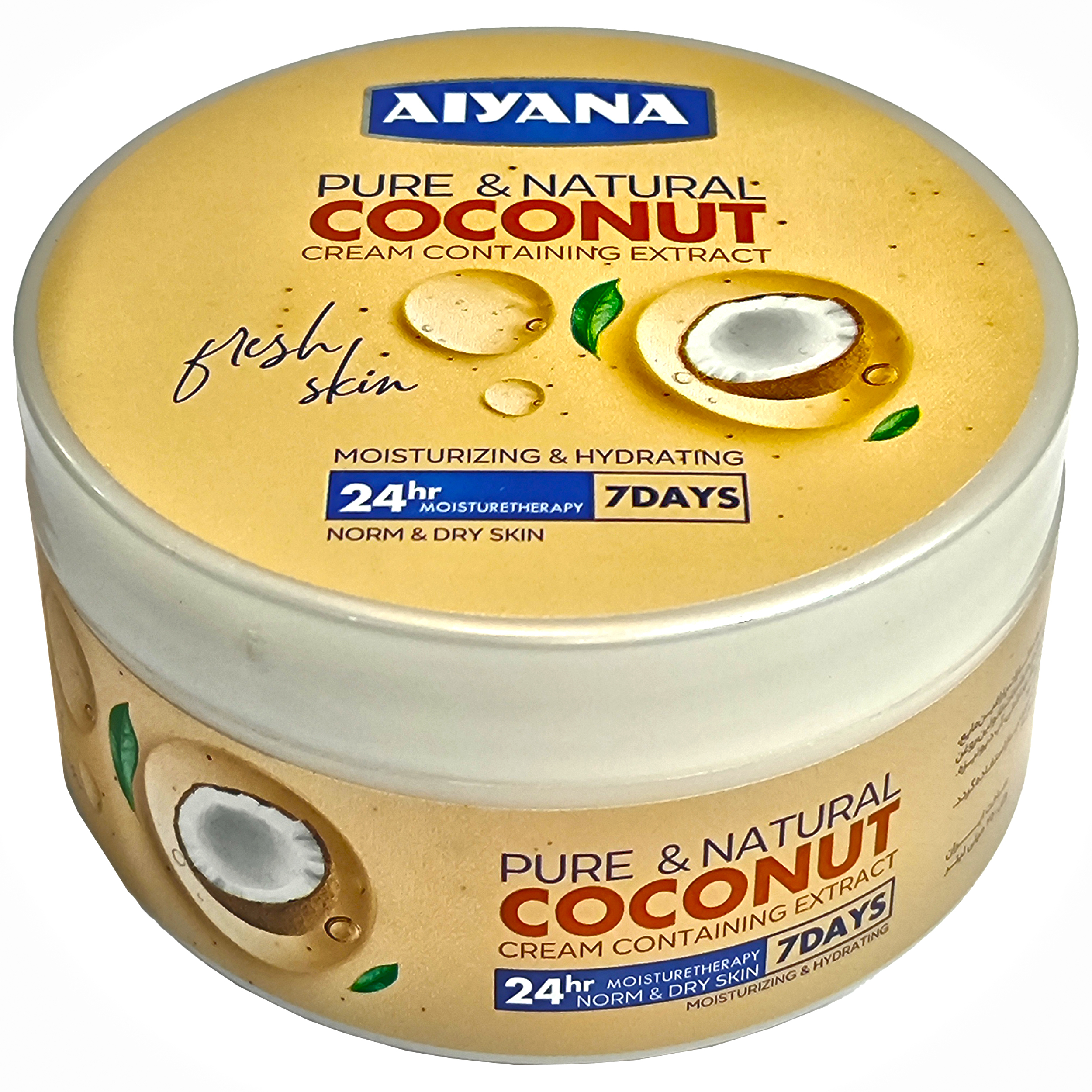 مراقبت پوست کرم آبرسان آیانا مدل نارگیل حجم 250 میلی لیتر