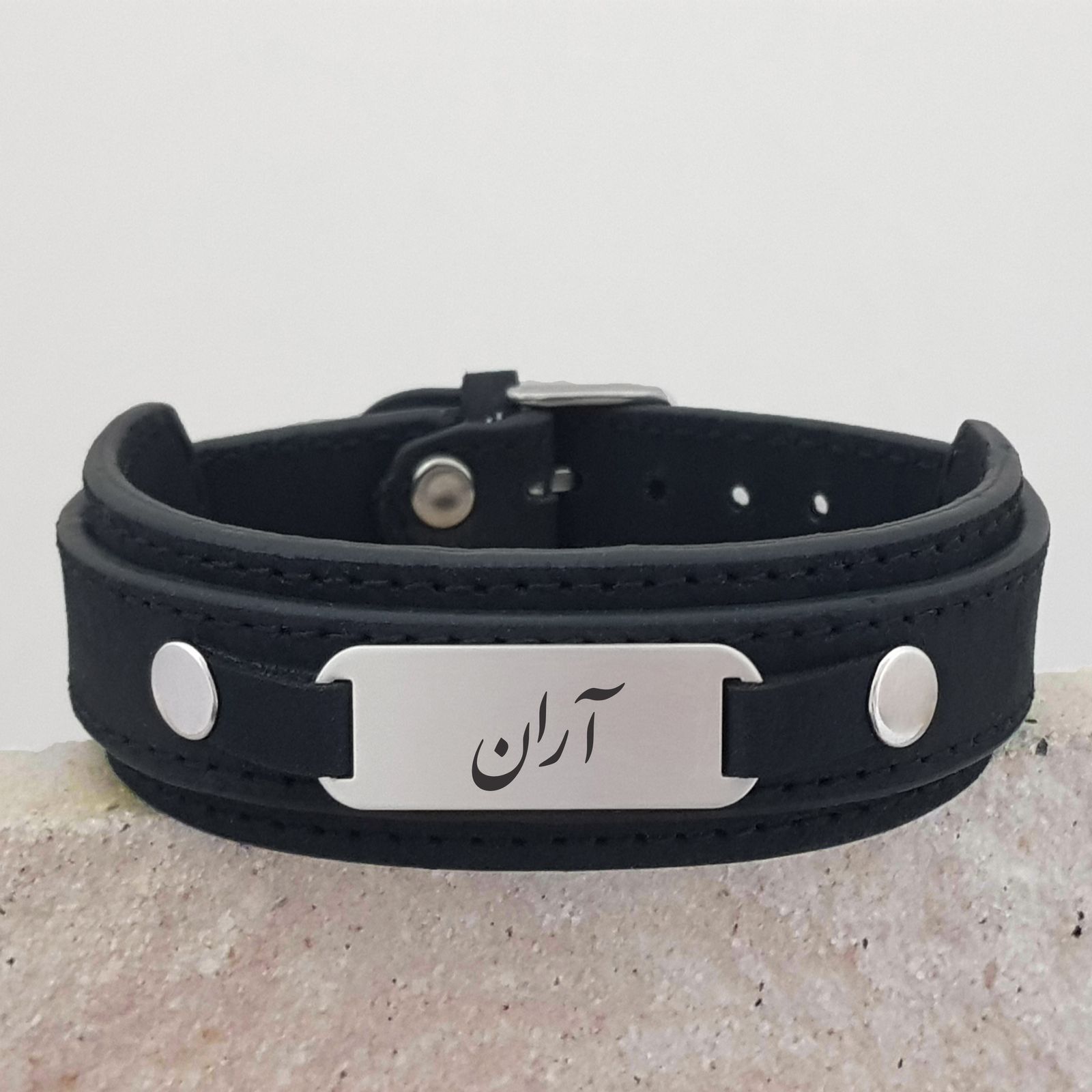 دستبند نقره مردانه ترمه ۱ مدل آران کد Dcsf0050 -  - 2