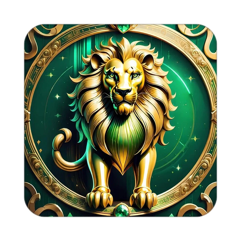 زیر لیوانی کاکتی طرح شیر مدل mp24396