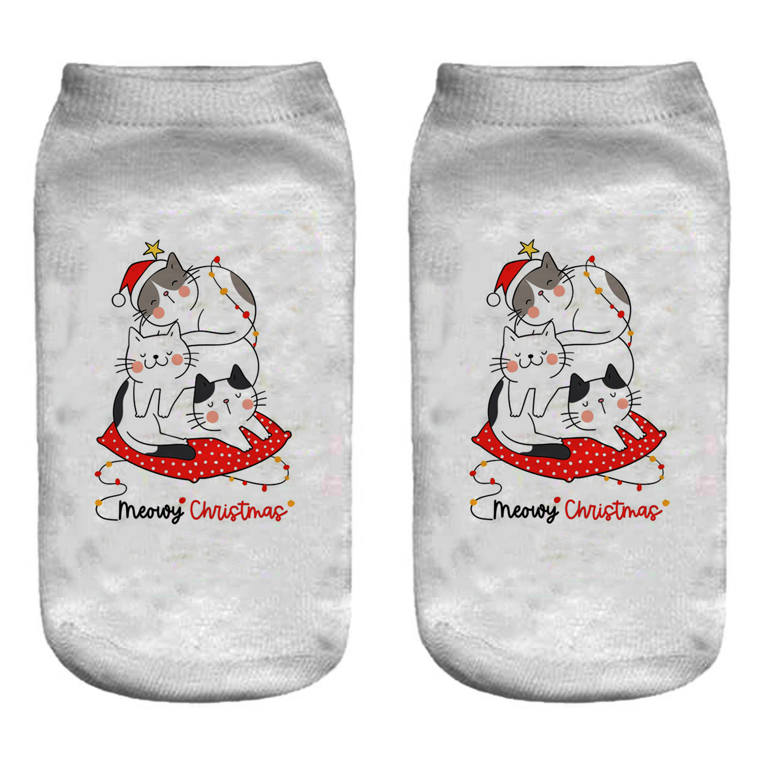 جوراب طرح گربه مدل 005