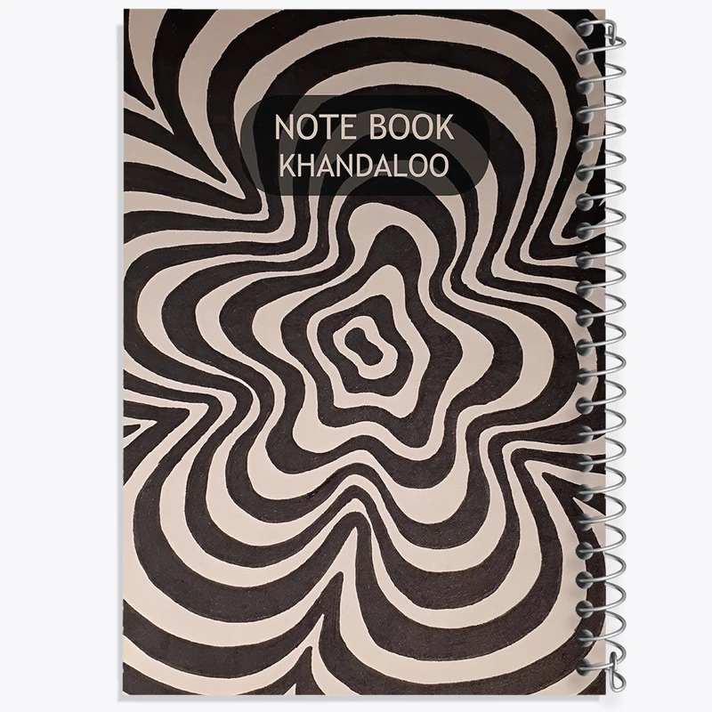 دفتر ژورنال نویسی 50 برگ خندالو مدل نقطه ای طرح گل مینیمال کد N2743