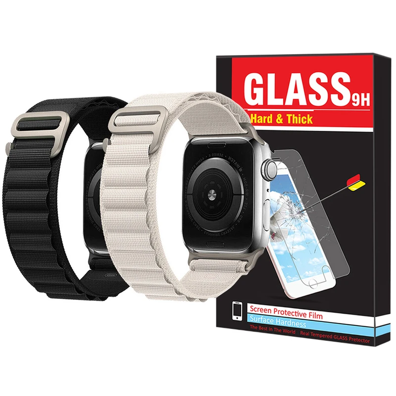 بند هارد اند تیک مدل Alpine Various Color مناسب برای اپل واچ 42 / 44 / 45 / 49 میلی متر مجموعه دو عددی