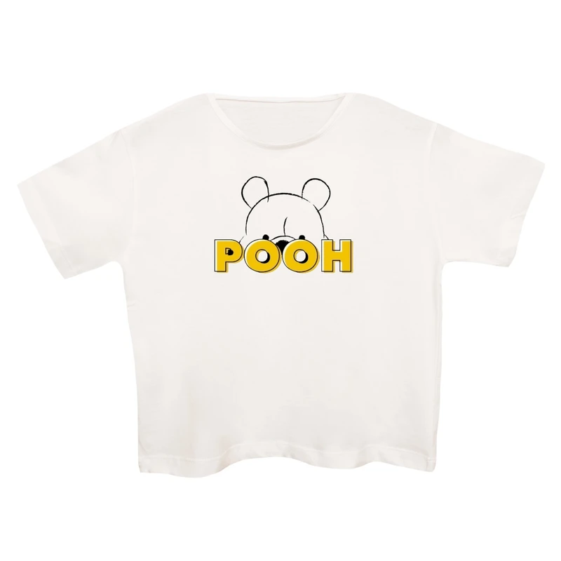 کراپ‌تی شرت آستین کوتاه زنانه مدل پو کد 26