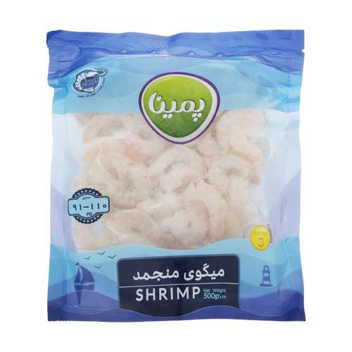 میگوی منجمد سایز 110 - 91 پمینا - 500 گرم