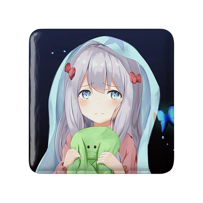 مگنت خندالو طرح ساگیری انیمه ارومانگا سنسی Eromanga Sensei  مدل مربعی کد 22615