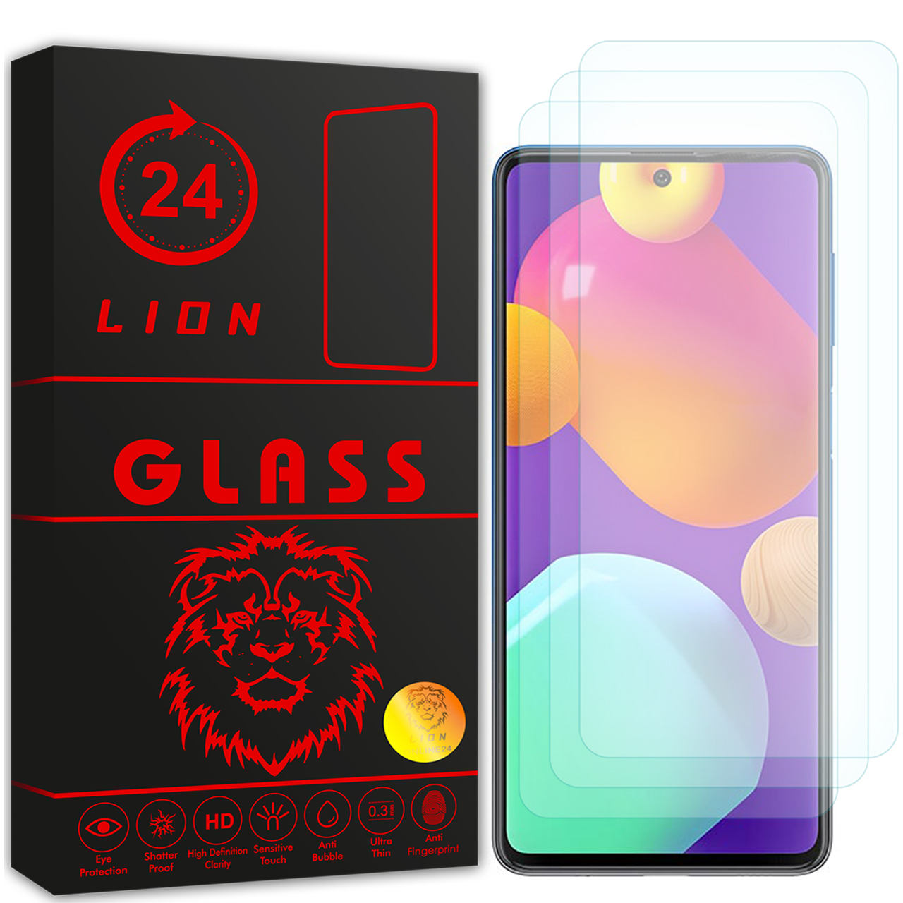 محافظ صفحه نمایش لاین مدل RB007 مناسب برای گوشی موبایل سامسونگ Galaxy M62 4G بسته سه عددی