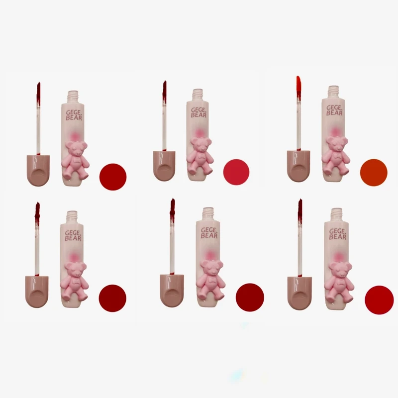 رژ لب مایع گگ بیر مدل خرسی مجموعه ۶ عددی