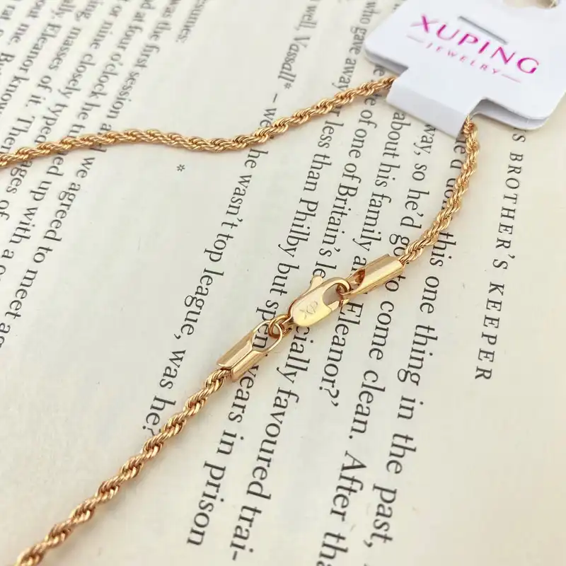 زنجیر زنانه ژوپینگ مدل طنابی کد N4296