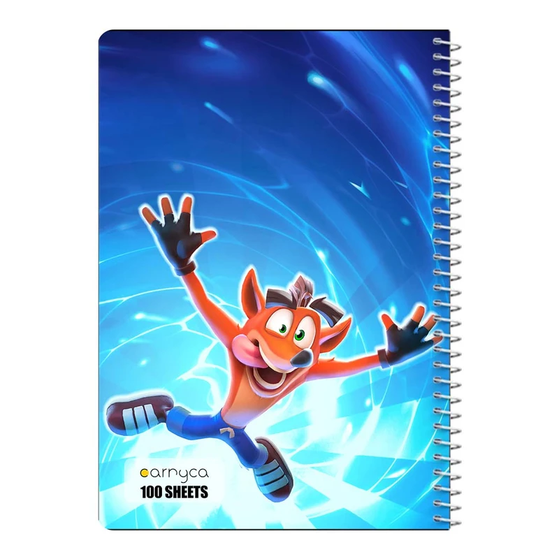 دفتر شطرنجی 100 برگ سیمی کارنیکا طرح کرش بندیکوت Crash Bandicoot کد 17831