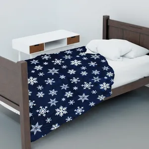 پتو مسافرتی شاران هوم مدل مخملی طرح برف یک نفره سایز 140×200 سانتی متر