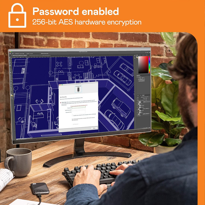 اس اس دی اکسترنال وسترن دیجیتال مدل My Passport ظرفیت چهار ترابایت رابط USB Type-C 3.2