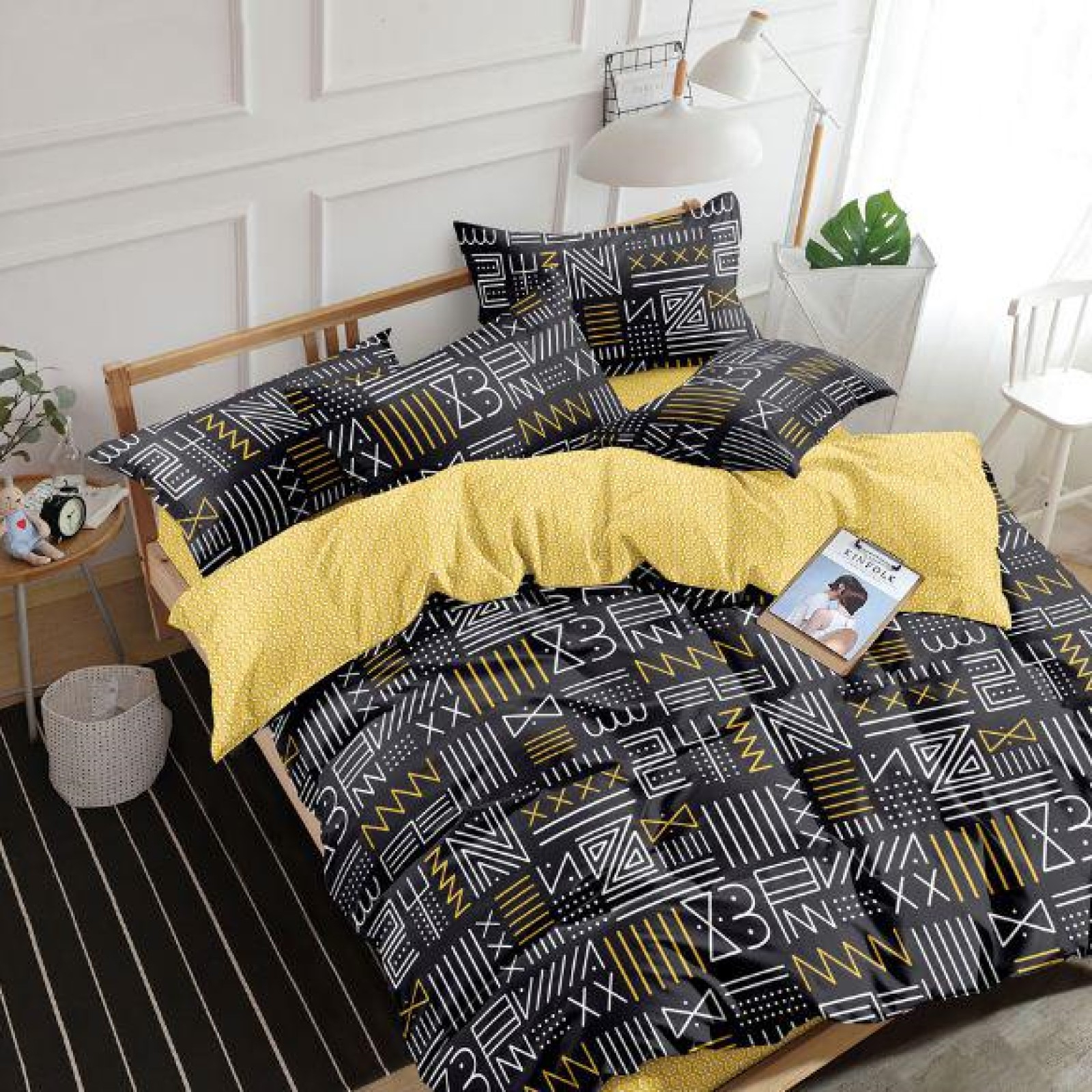 سرویس خواب کوکو جم مدل خطوط کد 02 دونفره 6 تکه