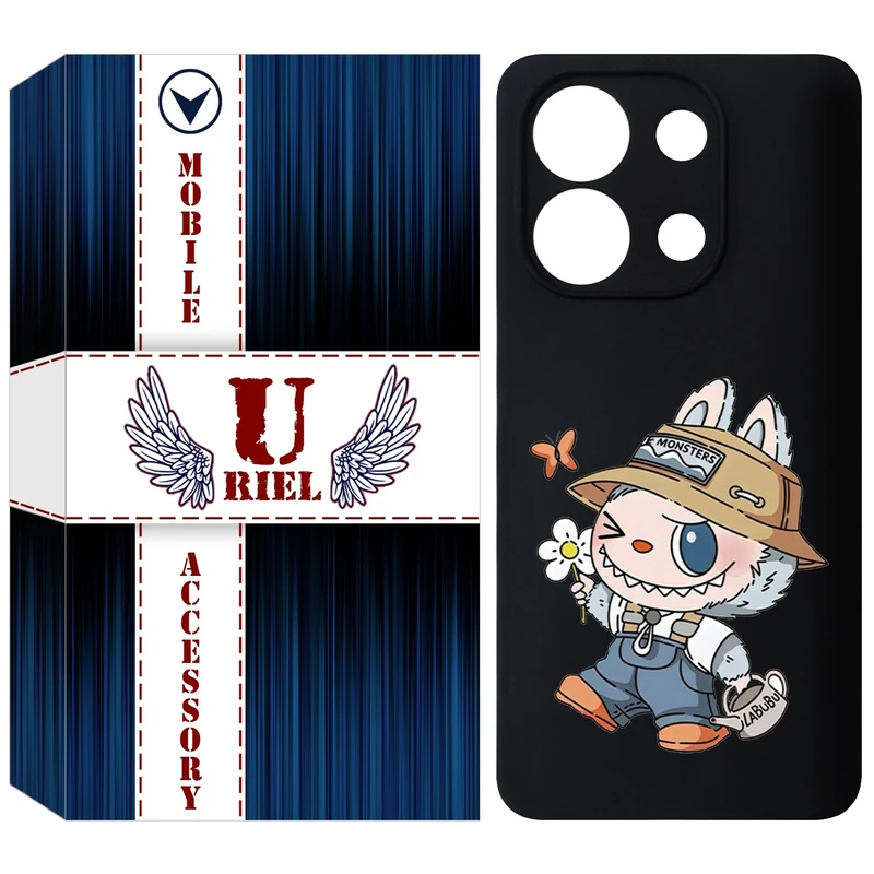 کاور یوریل قاب مدل KSH کد 111 طرح عروسک لبوبو مناسب برای گوشی موبایل شیائومی Redmi Note 13 4G