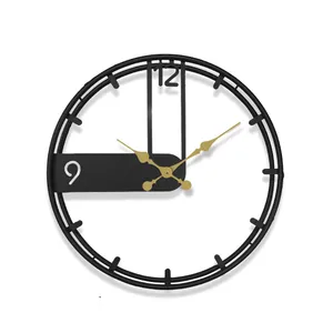 ساعت دیواری آرام مدل  سه بعدی فلزی کد 6008