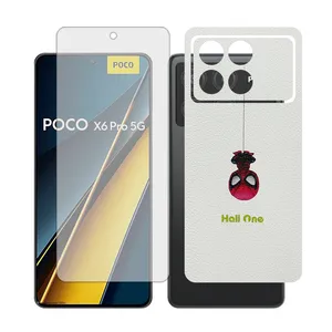 Glass Together model matte Screen Protector Suitable for Xiaomi Poco X6 Pro Mobile Phone with Back cover sticker