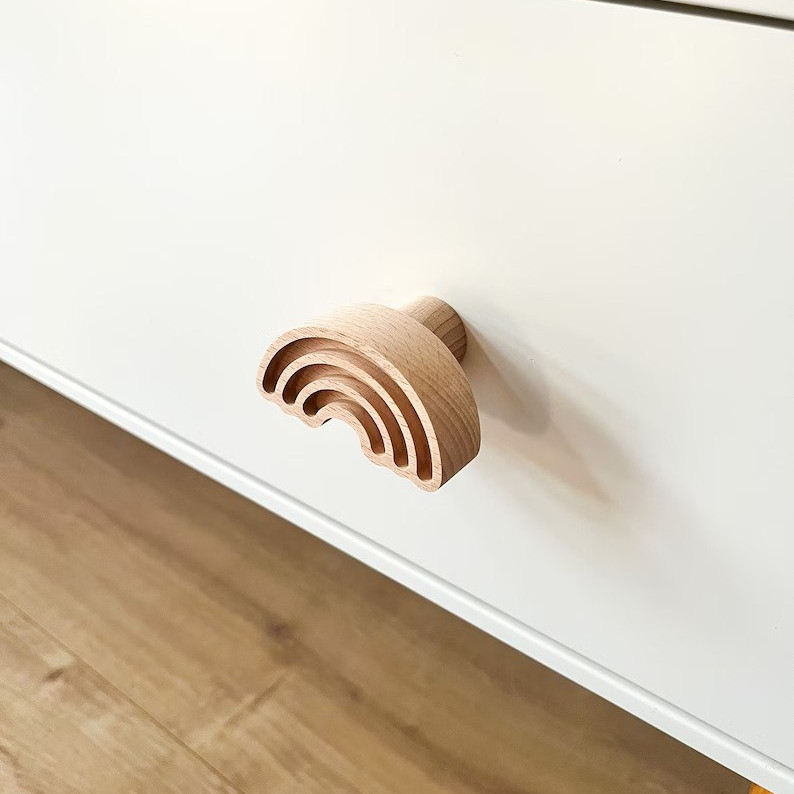 دستگیره کمد مدل کودک طرح رنگین کمان کد WTL207 مجموعه 6 عددی