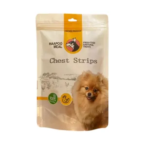 تشویقی سگ هاپومیل مدل استریپ سینه مرغ وزن 50 گرم