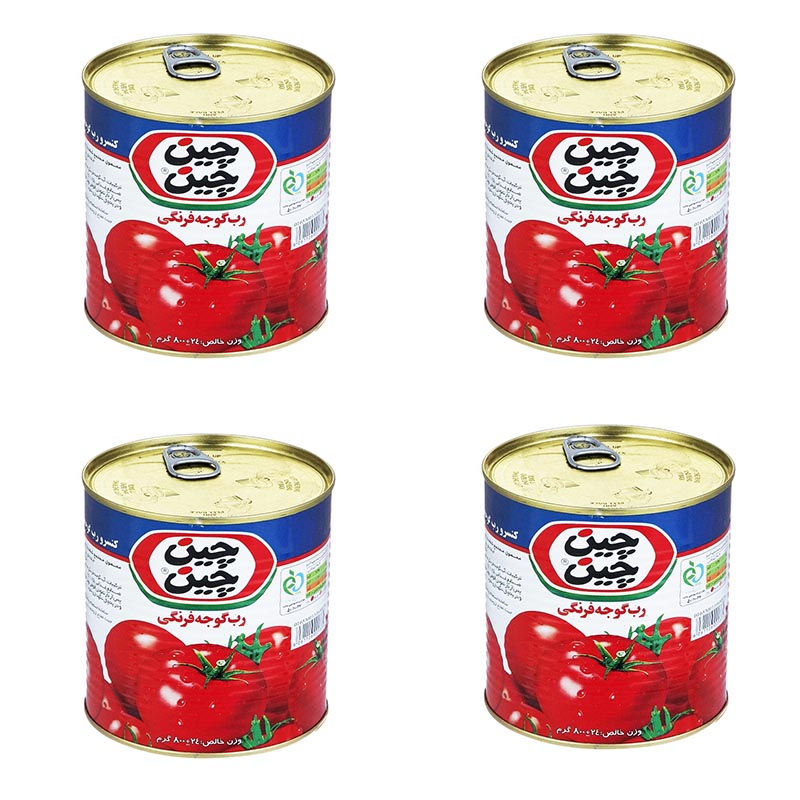 رب گوجه فرنگی چین چین - 800 گرم بسته 4 عددی