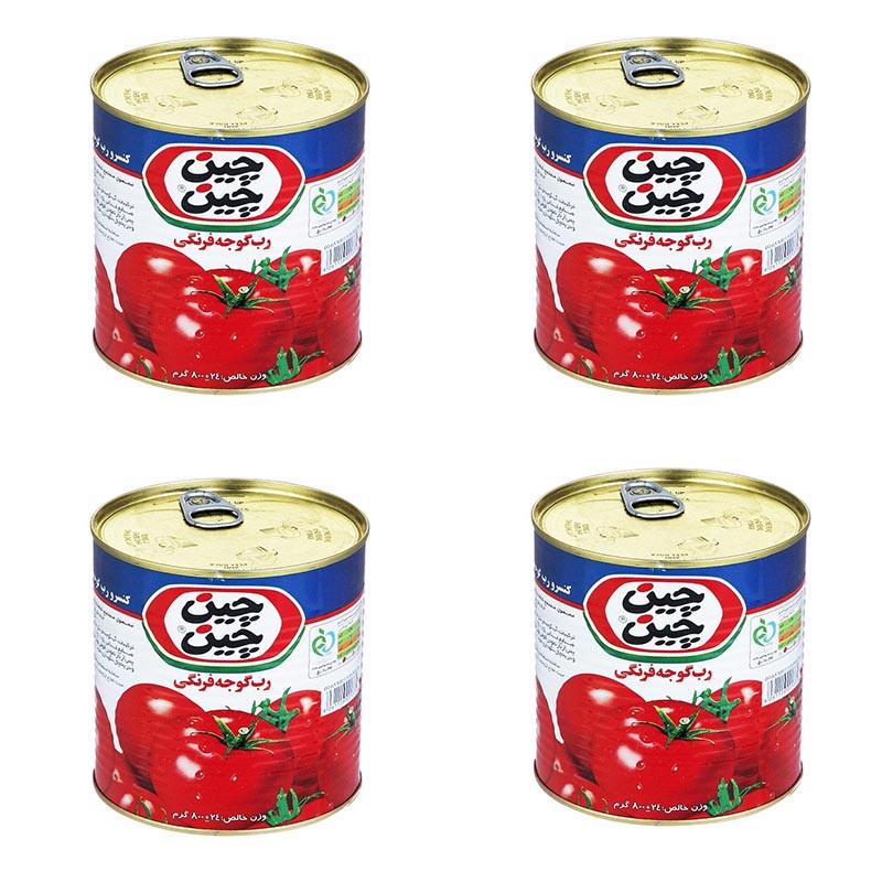 رب گوجه فرنگی چین چین - 800 گرم بسته 4 عددی