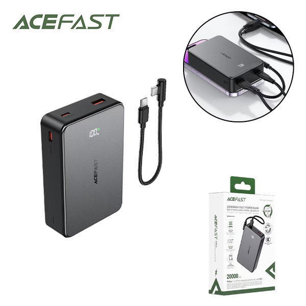 پاوربانک 22.5 وات ایس فست مدل M29 ظرفیت 20000 میلی‌آمپرساعت به همراه کابل USB-C