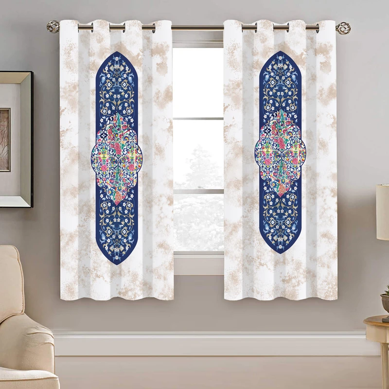 پرده نیروانا طرح سنتی مدل مخمل کد 9056 سایز 140×200 سانتی متر