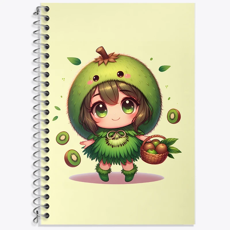 دفتر لغت 50 برگ خندالو طرح دختر و کیوی کد F5421