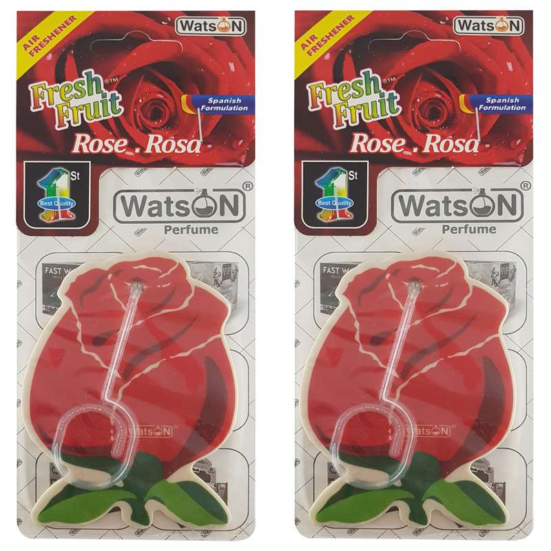 خوشبو کننده خودرو واتسون مدل Card-Rose بسته 2 عددی