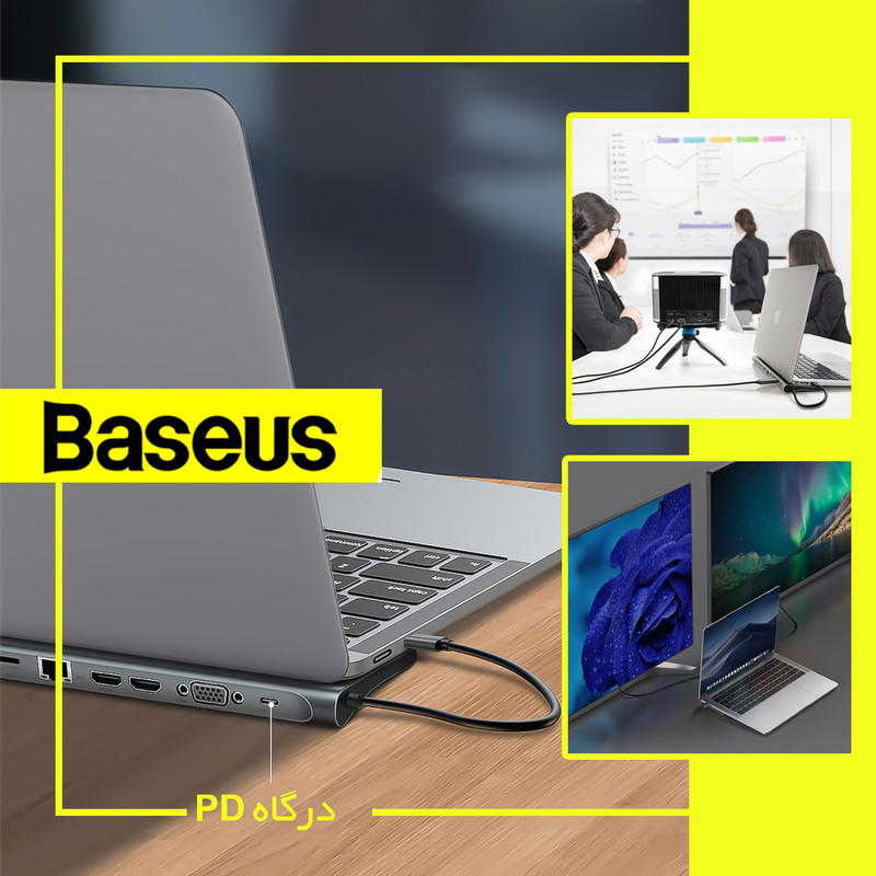 هاب11 پورت USB-C باسئوس مدل CATSX-G0G 2