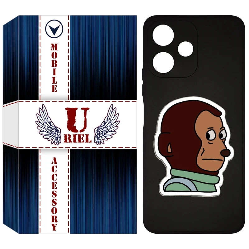 کاور یوریل مدل KSH کد 88 طرح میمون مناسب برای گوشی موبایل شیائومی Redmi 12 5G / Note 12R / Poco M6 Pro 5G