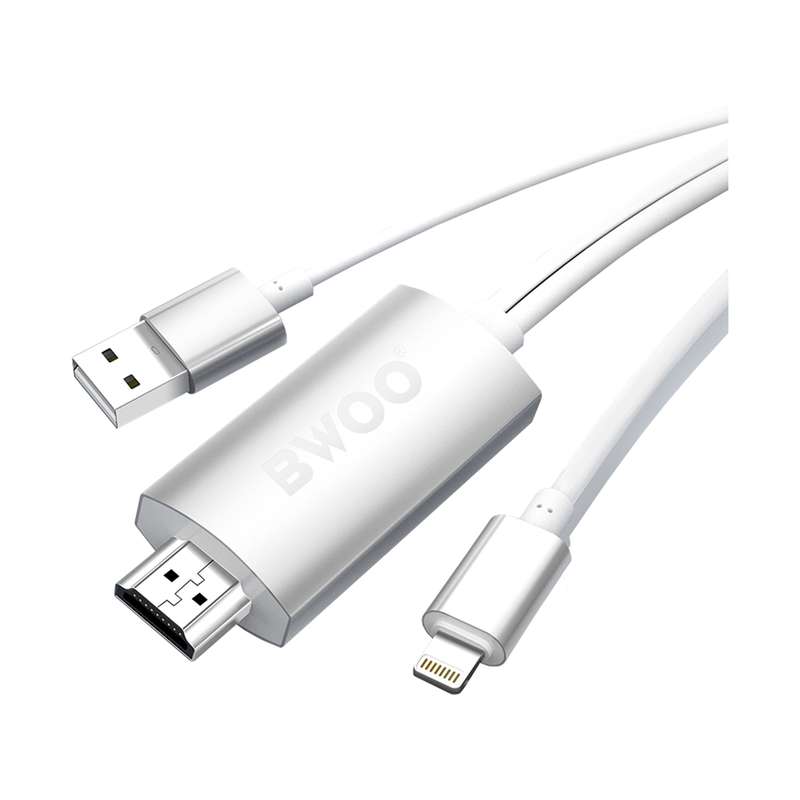 کابل تبدیل HDMI به لایتنینگ / USB  بوو مدل HD08 طول 2 متر