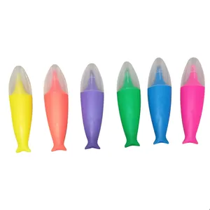 ماژیک علامت گذار مدل fish بسته 6 عددی