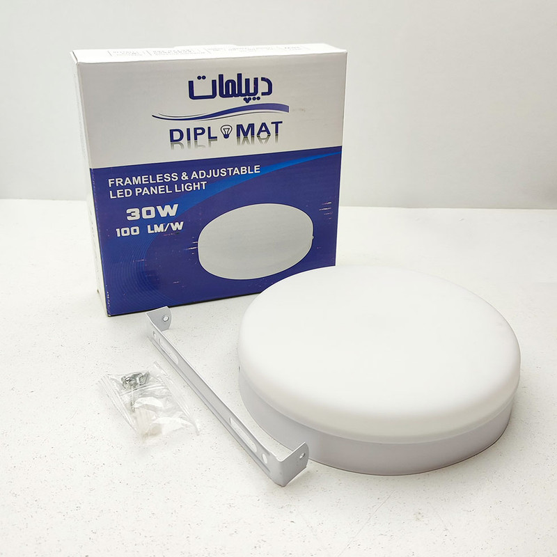 پنل سقفی ال ای دی 30 وات دیپلمات مدل فول لایت روکار گرد