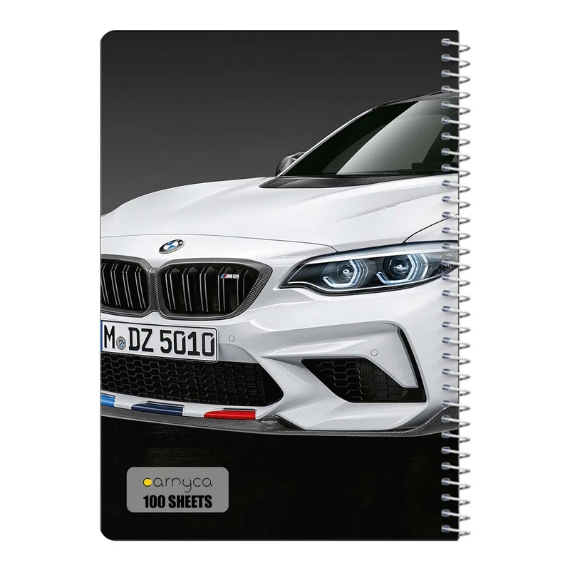 دفتر مشق 100 برگ سیمی کارنیکا طرح ب ام و BMW کد 44747