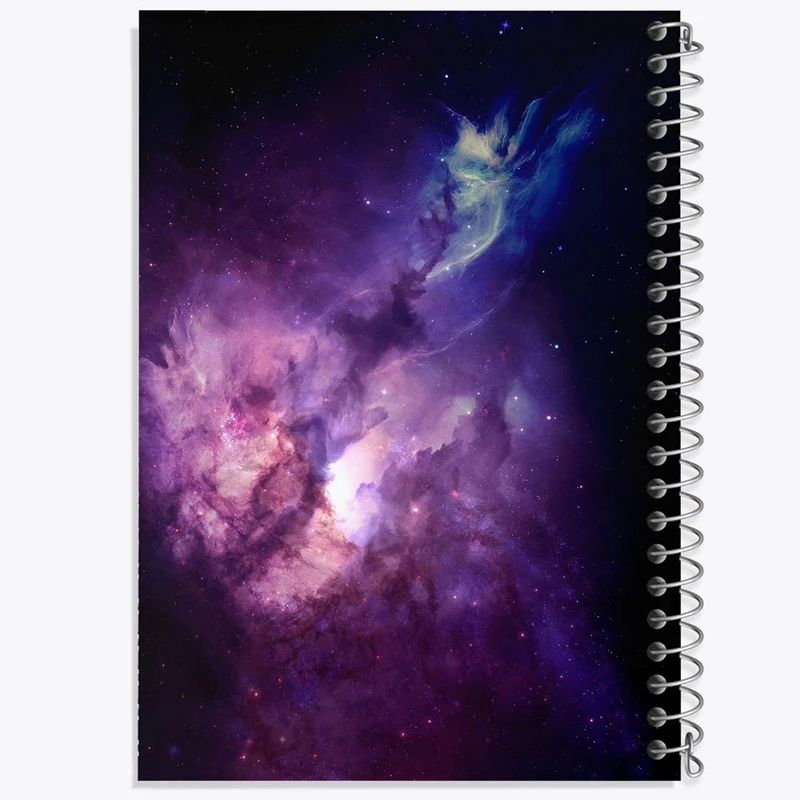 دفتر مشق 100 برگ خندالو طرح کهکشان و سیاره ها کد 25360