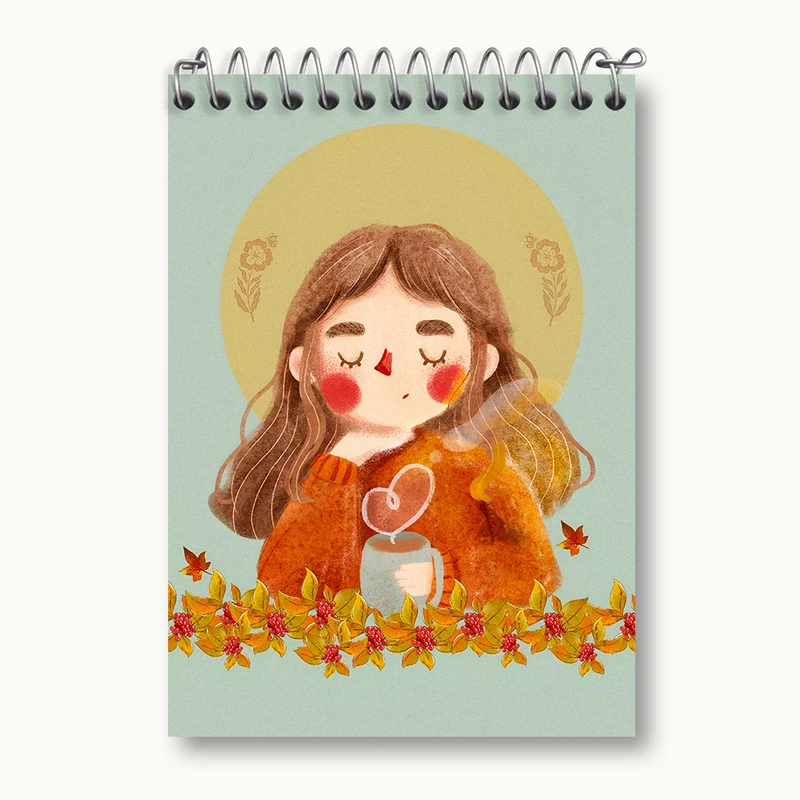 دفتر یادداشت 50 برگ خندالو طرح دخترانه کد N5628