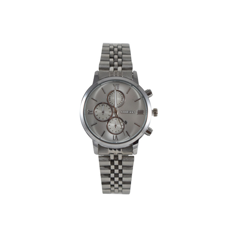 ست ساعت مچی عقربه ای زنانه و مردانه طرح سه موتوره مدل استیل 221S