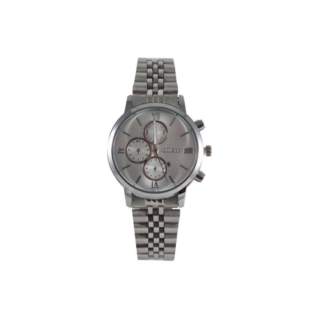 ست ساعت مچی عقربه ای زنانه و مردانه طرح سه موتوره مدل استیل 221S - - 6