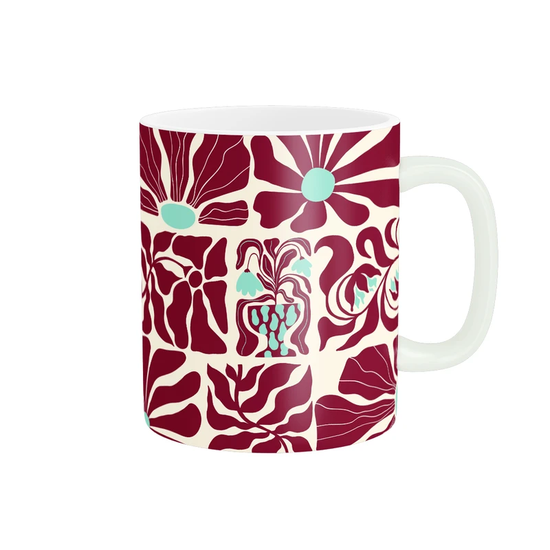 ماگ پاد آفرین طرح گلدار کد 607